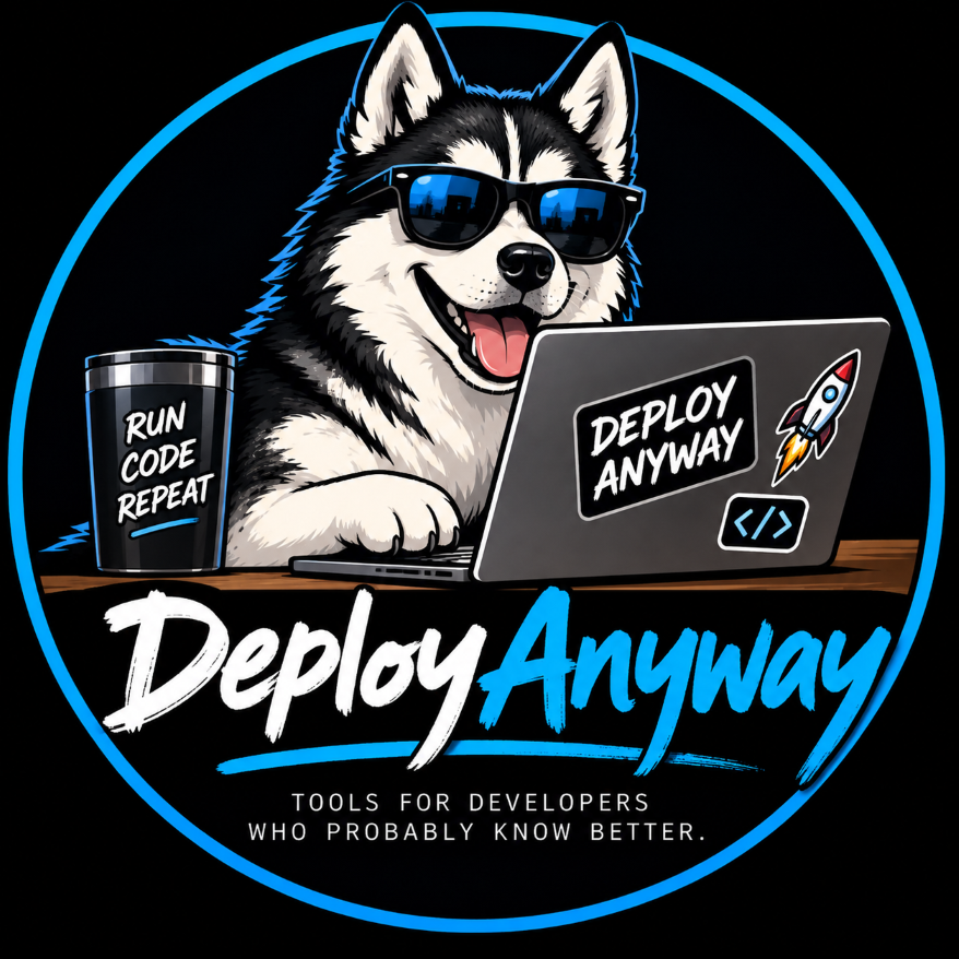 DeployAnyway husky developer badge